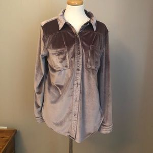 Dear John velour look shirt